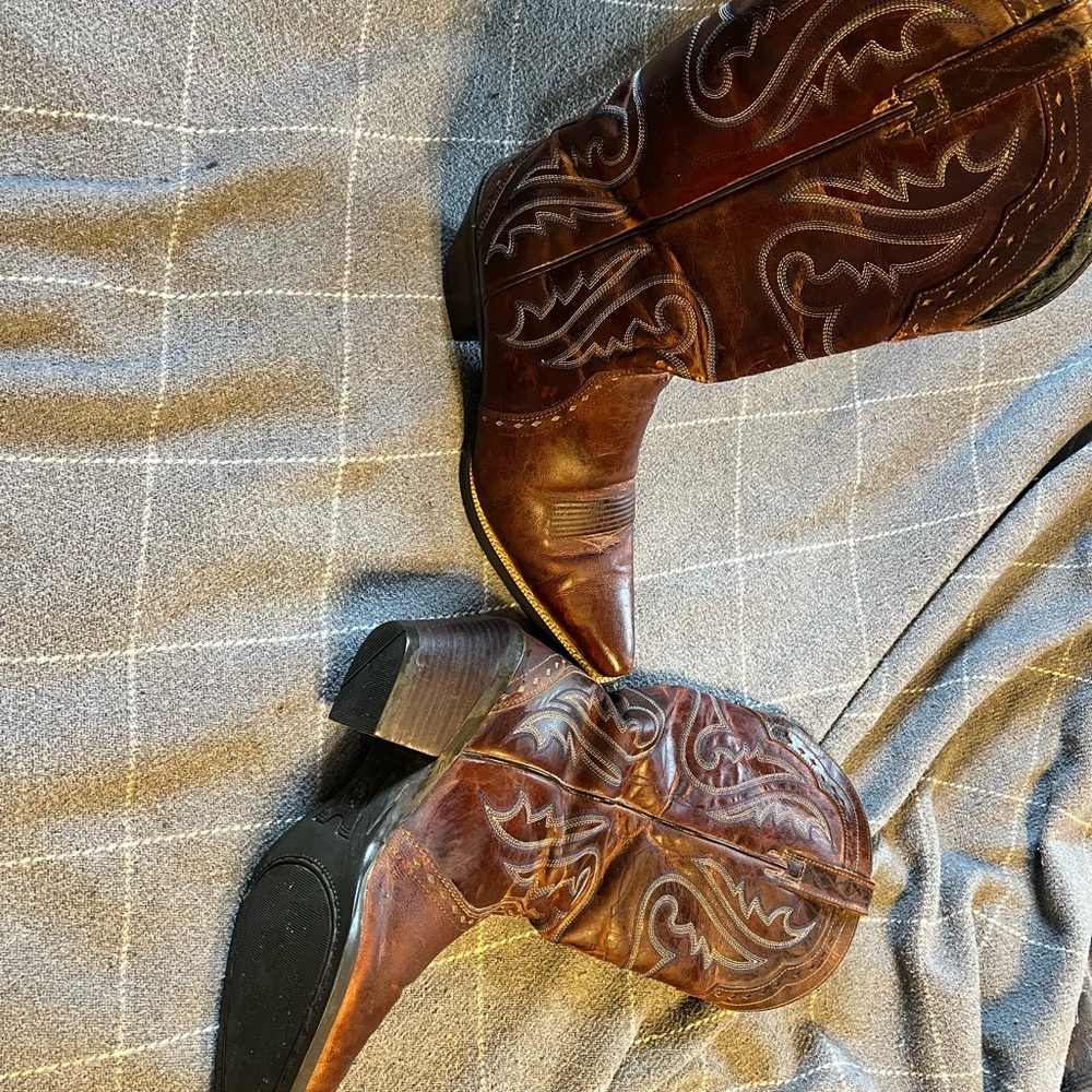 Ariat Brown Leather Cowboy Boots